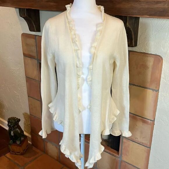 Investments Fine Cashmere open cardigan, size S/M - Picture 1 of 9